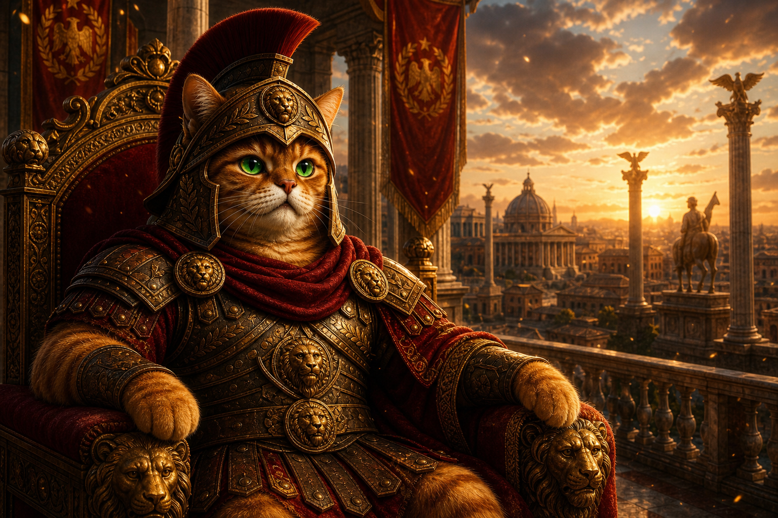 Cateus Maximus on the imperial throne