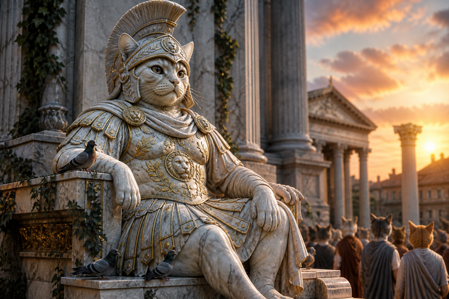 Marble statue of Cateus